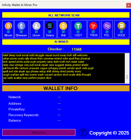 Infinity Wallet Ai Miner